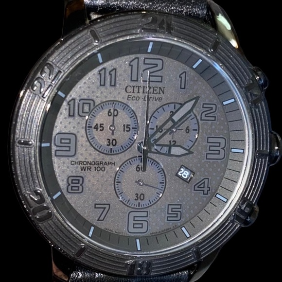Citizen Eco Drive Chronograph WR 100 Wristwatch (S-3) - Picture 2 of 7